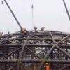 building with steel structure